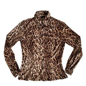 D&G Vintage-Style Leopard Print Blouse
